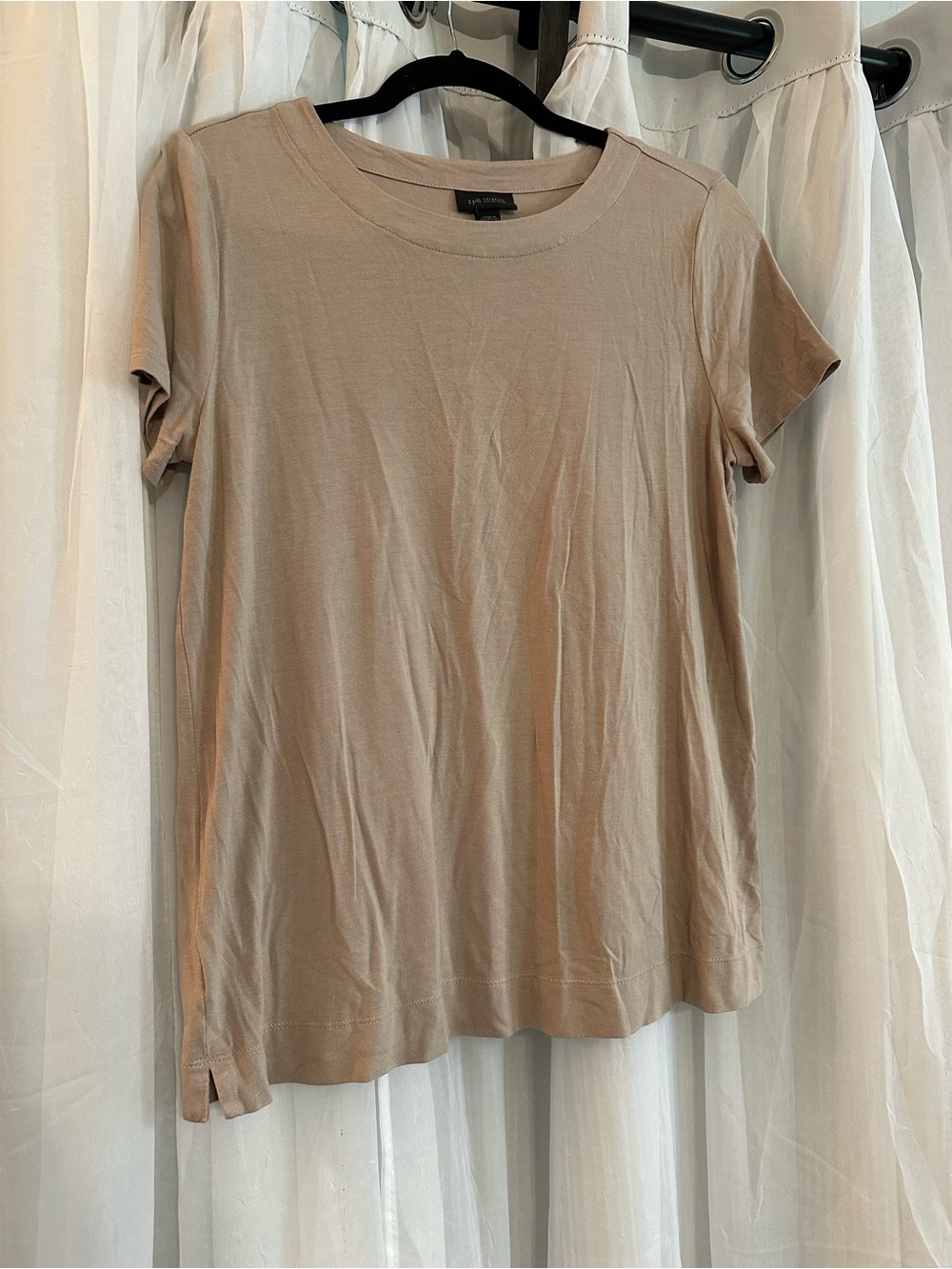 J. Jill Short Sleeve Crew Tee in Taupe